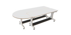 Combinatie J-tafel 225 inzettafel 165 wit Tangara Groothandel voor de Kinderopvang Kinderdagverblijfinrichting